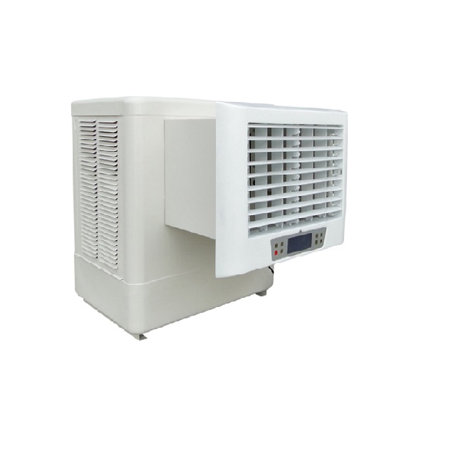 tipo de enfriamiento rápido del soporte de la pared del cuerpo metálico del refrigerador de aire del flujo de aire 4000CMH uso en el hogar