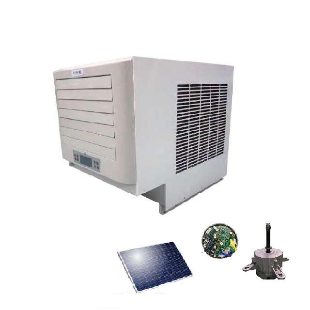 Refrigerador de aire del flujo de aire 3000CMH, refrigerador de aire de energía solar con cuerpo galvanizado